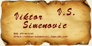 Viktor Simenović vizit kartica